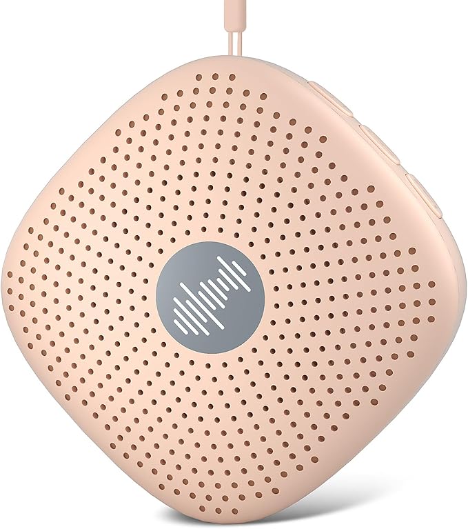 White Noise Machine,Portable Sound Machine for Baby Adult,21Soothing Sound,Auto-Off Timer,Noise Canceling for Office & Sleeping, Compact Size for Home,Travel,Registry Gift,Peach - Bloomnest