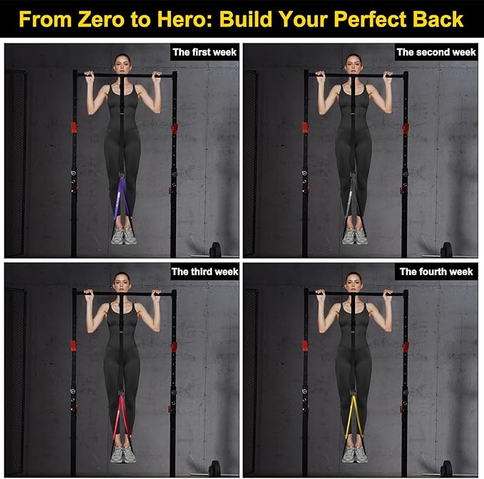 Ally Peaks Pull Up Assistance Bands，Heavy Duty Resistance Band for Pull Up Bar，Adjustable Weight/Size with Fabric Feet/Knee Rest Pull up bands,Up to 410lbs Assistance，resistance bands and assist bands - Bloomnest