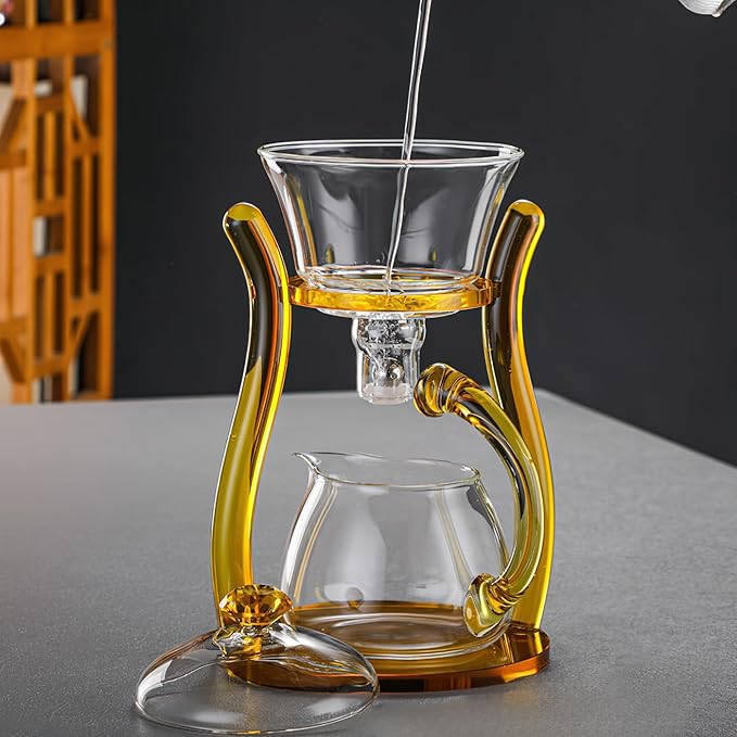 Semi Automatic Tea Set, Lazy Kungfu Tea Set, Lazy Kung Fu Drip Teapot, Magnetic Tea Pot With Magnetic Ball, Heat Resistant Gongfu Glass Teapot Set, Gift For Fathers Day, Thanksgiving Birthdays - Bloomnest