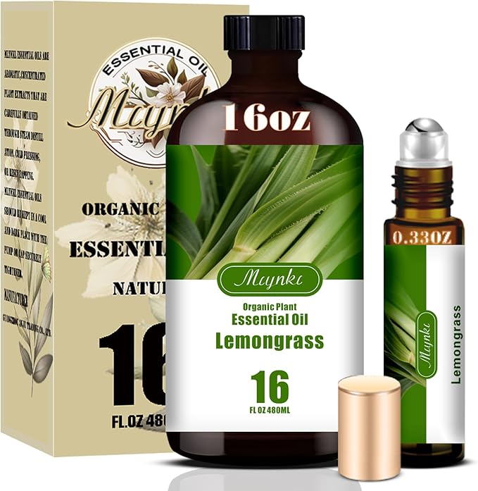 Lemongrass Essential Oil-Lemongrass Fragrance Oil 16.33oz (490ml)-100% Pure Natural Scent for Diffusers, Candles, Soap Making & Aromatherapy-Relaxing Home & Gift Essential Oil for Bath, Massage - Bloomnest
