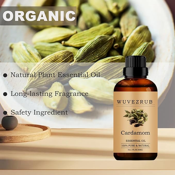 Cardamom Essential Oils, 30ML Pure and Natural Essential Oil for Aromatherapy Diffuser - Cardamom / 1 Fl Oz