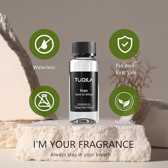 Hotel Diffuser Oil Hope - 120ML Luxury Essential Scent Oils for Cold Air & Waterless Diffusers, Long-Lasting Fragrance Oil for Home, Spa, Office - Premium Aroma Oil Refill, Hotel-Style Air Freshener - Bloomnest