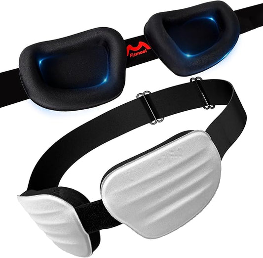 100% Blackout Sleep Eye Mask for Women Men, Zero Pressure Sleeping Mask - Sleep Mask for Cpap Users and Eyelash Friendly Night Blindfold, Adjustable Ultra Soft Comfortable for Dry Eye Mask - Bloomnest
