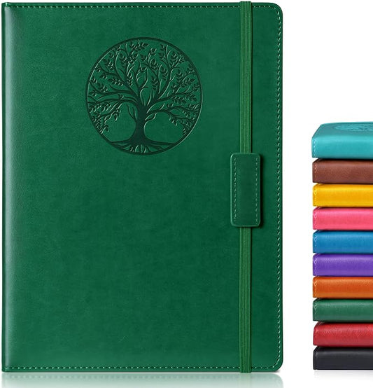 Lined Journal Notebook for Women Men,256 Pages B5 Large Hardcover Leather Journals for Writing,Travel,Business,Work & School,College Ruled Notebooks for Note Taking,Diary Notepad 7.8"×10.2" - Bloomnest