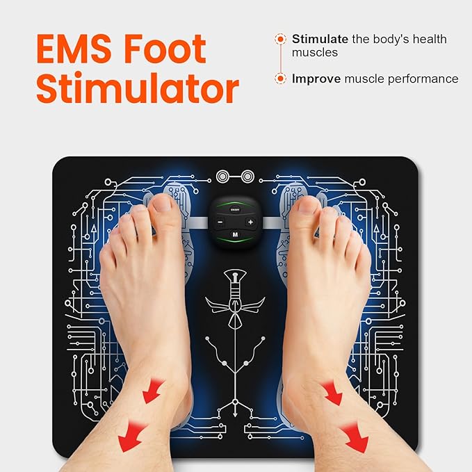 TENS/EMS (Foot Muscle Stimulator), Portable Foot Massager for Neuropathy - Soothing Comfort & Revitalization for Body and Feet - Bloomnest