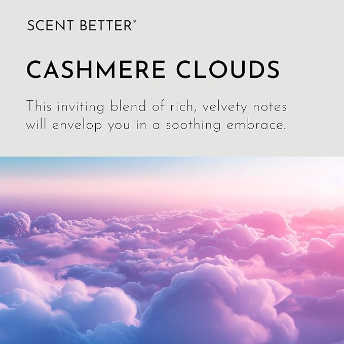 Scent Better Cashmere Clouds Aroma Essential Oil Blend: an Aromatherapy Blend of Cedar, Vanilla, and Amber for Ultrasonic Diffusers & Nebulizers (3.3 Fl Oz, 100 mL) - Bloomnest