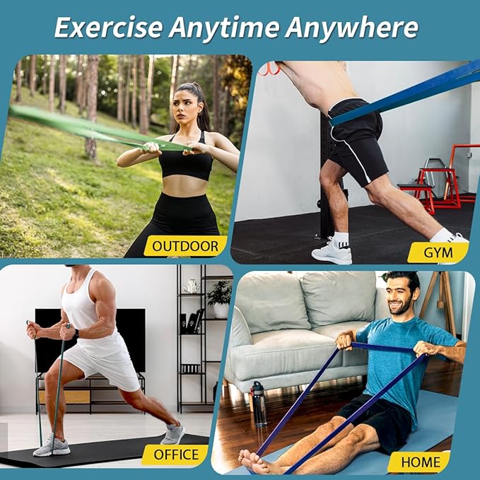 WHATAFIT Resistance Bands, Pull Up Assistance Bands, Exercise Bands, Workout Bands Set for Men and Women Home Fitness, Body Stretching, Strength Training, Physical Therapy - Bloomnest