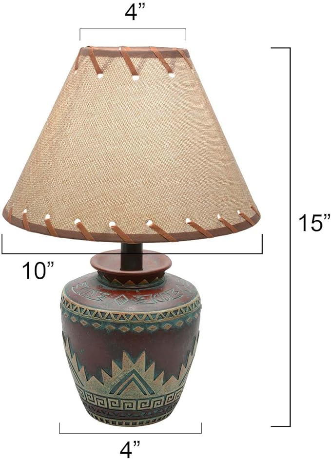 BLACK FOREST DECOR Bryce Canyon Accent Lamp – Rustic Cabin Table Light – 15" x 10" - Bloomnest