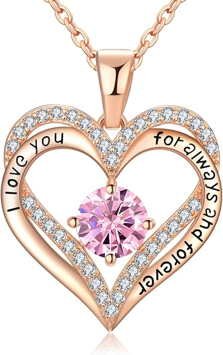 18K Rose Gold Necklaces for Women Birthday Gifts for Women Jewelry for Women Birthday Gifts for Wife Girlfriend Daughter Wife Birthday Gifts for Anniversary Mothers Day Christmas Valentines Gifts - Bloomnest