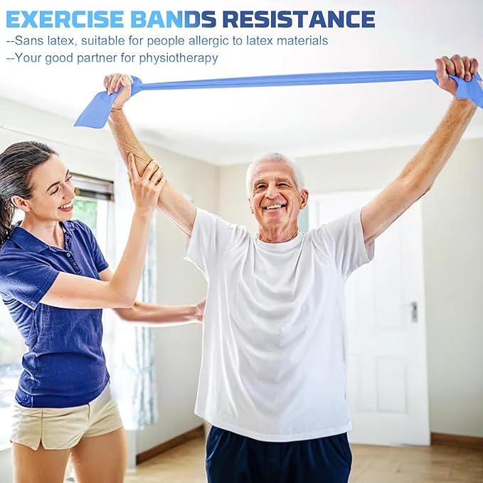 5 Pcs Resistance Bands, Professional Exercise Bands Elastic Stretch Bands for Fitness Yoga Pilates Stretching Strength Training, Workout Bands for Women and Men Home Gym - Bloomnest