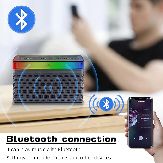 White Noise Sound Machine, Portable Sound Machine with 70 Soothing Sounds,Baby Night Light with Memory Function for Heavy Sleepers Kids Adult Home Office