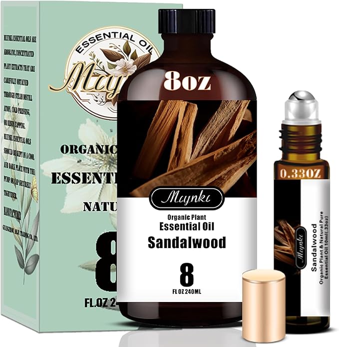 Sandalwood Fragrance Oil-Sandalwood Essential Oil 8.33oz (250ml)-100% Pure Natural Scent for Diffusers, Candles, Soap Making & Aromatherapy-Relaxing Home & Gift Essential Oil for Bath, Massage - Bloomnest