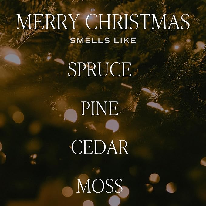 Sweet Water Decor Merry Christmas Scented Candles - Christmas Stocking Stuffers Soy Candles with Cypress & Lemon Scent - Christmas Candles with 40 Hours Burn Time - 9Oz Gold Lid Clear Jar Wax Candles - Bloomnest