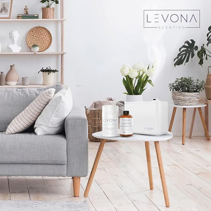 Levona Scent Essential Oil - Fresh Aroma for Home, Office, Hotel & Spa, Perfect in Humidifiers and Diffusers, Luxury Fragrance, with Lemon & Aqua Marine Notes - 700ml/ 23 fl oz, Sapphire Moonlight - Bloomnest