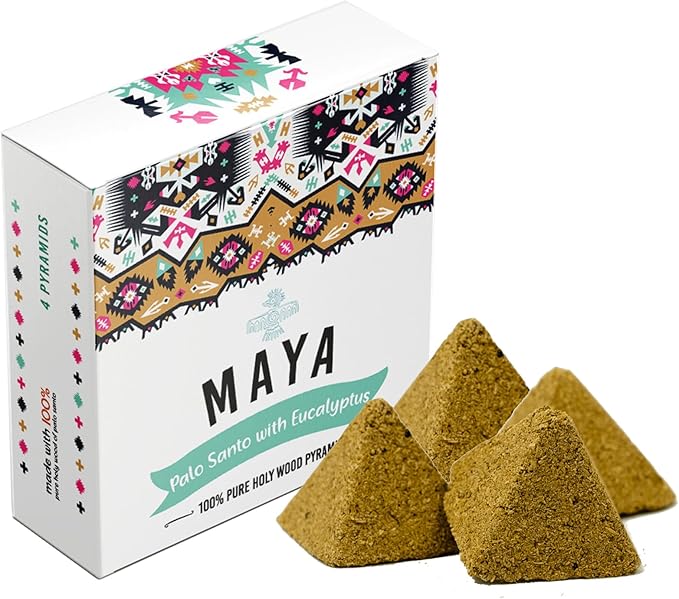 SOUL STICKS Maya Palo Santo Pyramid Incense Made from Powder for Cleansing Aromatherapy Spiritual Healing (Eucalyptus) SoulSticks