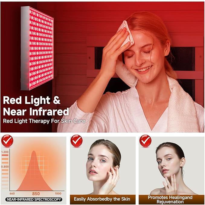 springspa Infrared Sauna for Home, 1 Person Home Sauna with Red Light Therapy, Canadian Hemlock Wooden Dry Saunas Room with Bluetooth Speakers, 1178 W/120V, 15 Minutes Pre-Warm up springspa