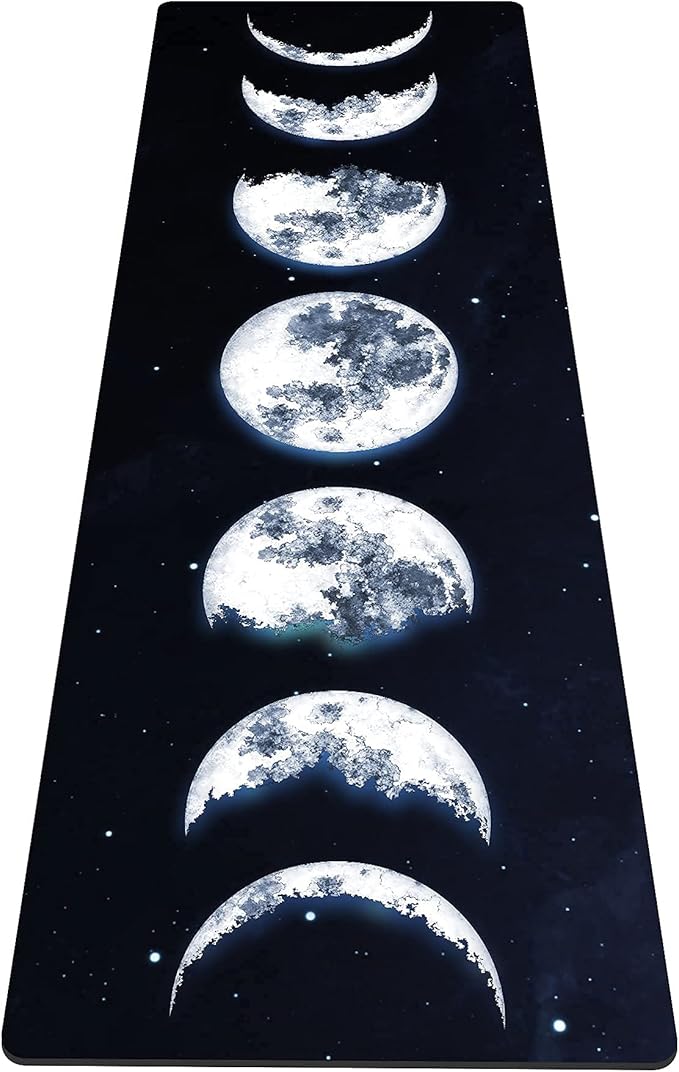 nuveti Yoga Mat Print Extra Thick TPE Non Slip Fitness Exercise Mat with Carrying Bag,72"x24" Extra Thick 6MM Exercise & Workout Mat for Yoga, Pilates Fitness and Floor Exercises - Bloomnest