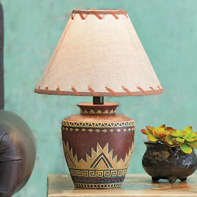 BLACK FOREST DECOR Bryce Canyon Accent Lamp – Rustic Cabin Table Light – 15" x 10" - Bloomnest