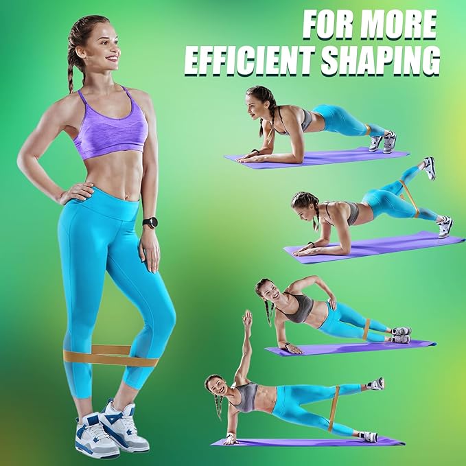 WHATAFIT Resistance Bands, Exercise Bands，Resistance Bands for Working Out, Work Out Bands with Handles for Men and Women Fitness, Strength Training Home Gym Equipment - Bloomnest