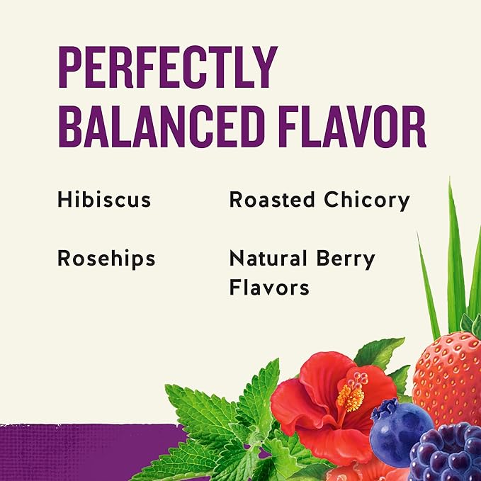 Celestial Seasonings Wild Berry Zinger Herbal Tea, Caffeine Free, 20 Tea Bags Box - Bloomnest