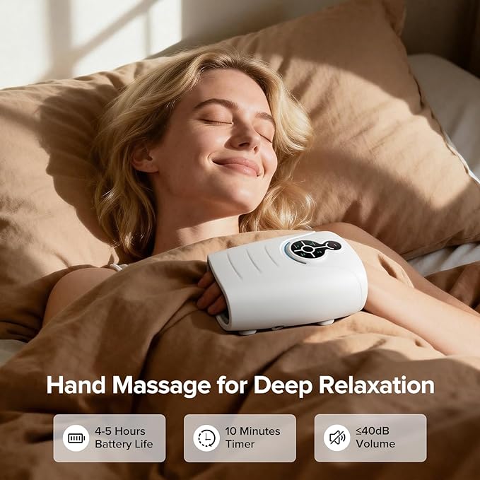 AERLANG Hand Massager,Birthday gifts for women Mom,Valentines Day Gifts for Her Hand Massage Machine with Heat and compression Electric Hand Massager for Arthritis and Carpal Tunnel Cordless Massagers