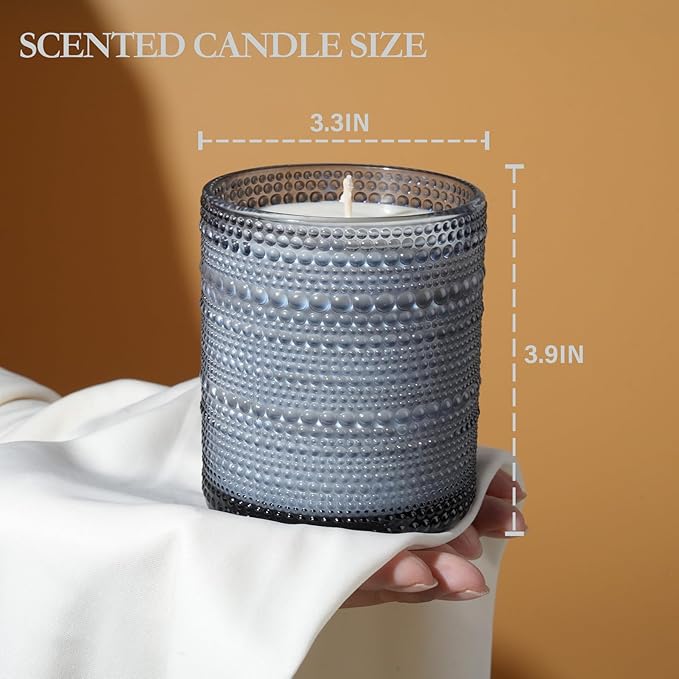 Mid Summer's Night Scented Candle with Lid, 60+ Hours Musk, Patchouli, Sage Jar Candle Aromatherapy Candle for Home, Soy Wax Cotton Fiber Wicks, Giftable - Bloomnest