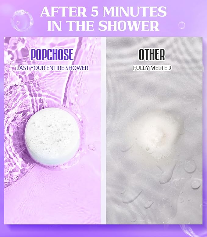 POPCHOSE Shower Steamers Aromatherapy - 16 Pack Lavender Essential Oils Shower Tablets, Self Care Relaxation & Home SPA, Quick Relief Nasal Congestion, Birthday Gifts for Women, Men, Dad, Daughter - Bloomnest