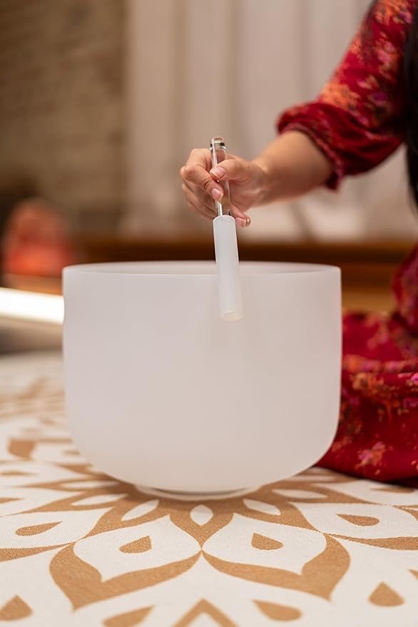 Crystal Singing Bowl Resonant Rod/Mallet — Silicone Coated Glass — Pure, Clear Tone for Meditation, ASMR, Yoga or Sound Baths, 2-YEAR WARRANTY - Bloomnest