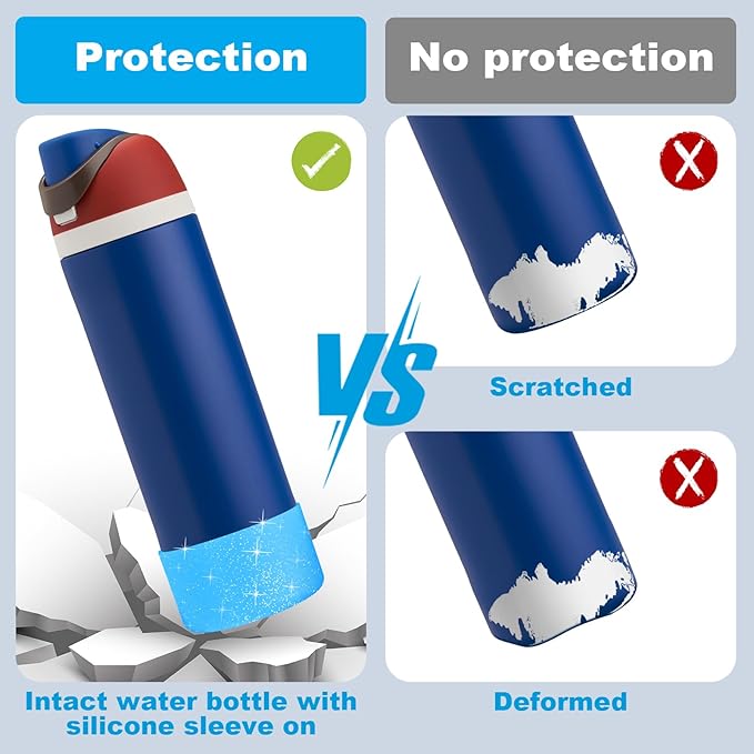 Silicone Boot for Owala Water Bottle 24 oz 32 oz 40 oz, Anti-Slip Protective Sleeve for FreeSip/Twist/Flip Stainless Steel Water Bottles Accessories BEONSKY