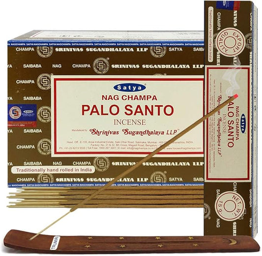 Palo Santo Incense Sticks and Incense Stick Holder Bundle Insence Insense Satya - Bloomnest