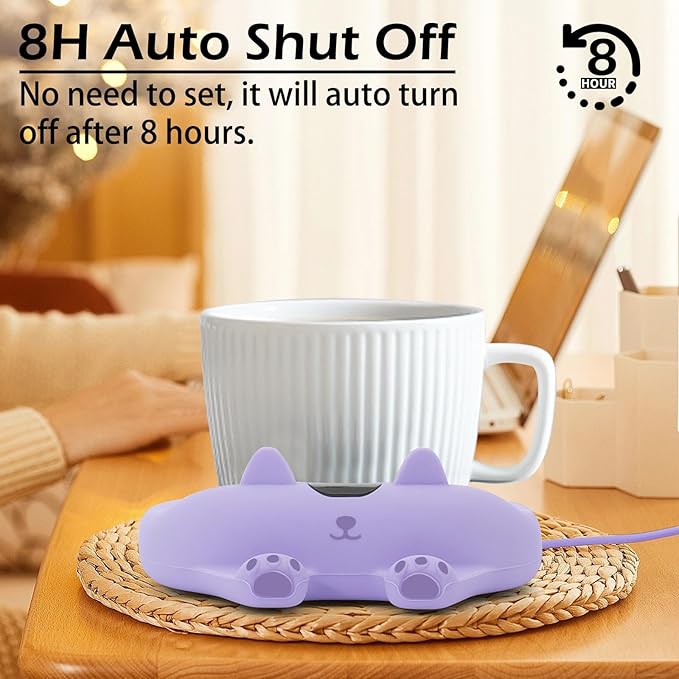 PUSEE Mug Warmer,Coffee Warmer for Desk Candle Warmer Auto Shut Off,Coffee Cup Warmer with 3 Temp Settings,Electric Beverage Warmer Plate for Coffee,Tea,Water Milk and Cocoa(Not Include Cup) - Bloomnest