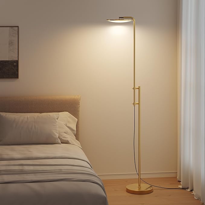 SUNMORY 32W/3000LM Floor Lamps, Super Bright LED Standing Lamp with Remote Control, Adjustable Tall Lamp with 350°Rotating Head, Modern Dimmable Torchiere Corner Lamp for Living Room, Bedroom, Office - Bloomnest