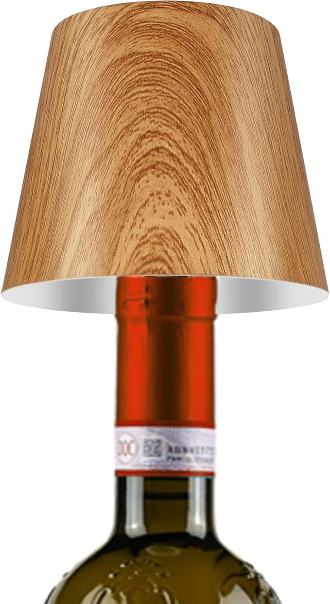 2025 New Bottle Lamp - LED Bottle Lights for Liquor & Wine Bottles, Cordless Lampshade, Whiskey Bottle Top Light, Bottle Stopper Night Light Kit, Rechargeable 3-Tone Touch-Dimmable - Bloomnest