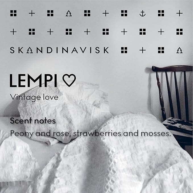 Skandinavisk LEMPI 'Love' Mini Scented Candle. Fragrance Notes: Peony and Rose, Strawberries and Mosses. 2.3 oz. - Bloomnest