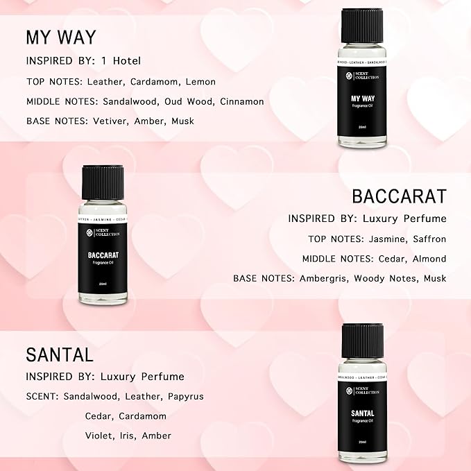Hotel Diffuser Oil Set - Inspired by 5-Star Hotels - Gift Set for Diffuser & Room Scenting - Aromatherapy Oils with Notes of Cardamom, Tuscan Leather, and Sandalwood (20 ml/ 0.68 fl oz,Top 10 Scents) - Bloomnest