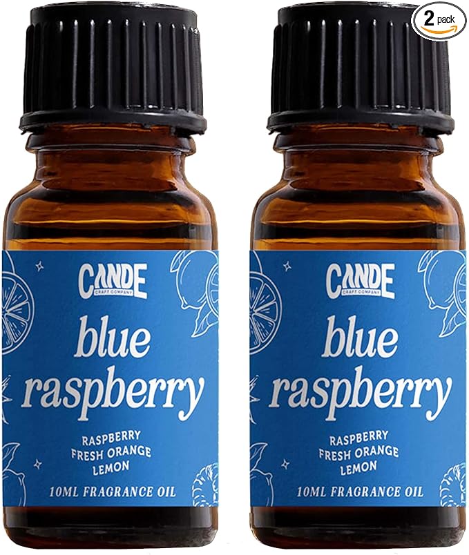 CANDECraftCo Premium Fragrance Oil – Diffuser Oils Fragrances Scented for Home, Candle Soap Making Supplies, Aromatherapy Blends for House (0.34 Fl Oz) (2-Pack, Blue Raspberry) - Bloomnest