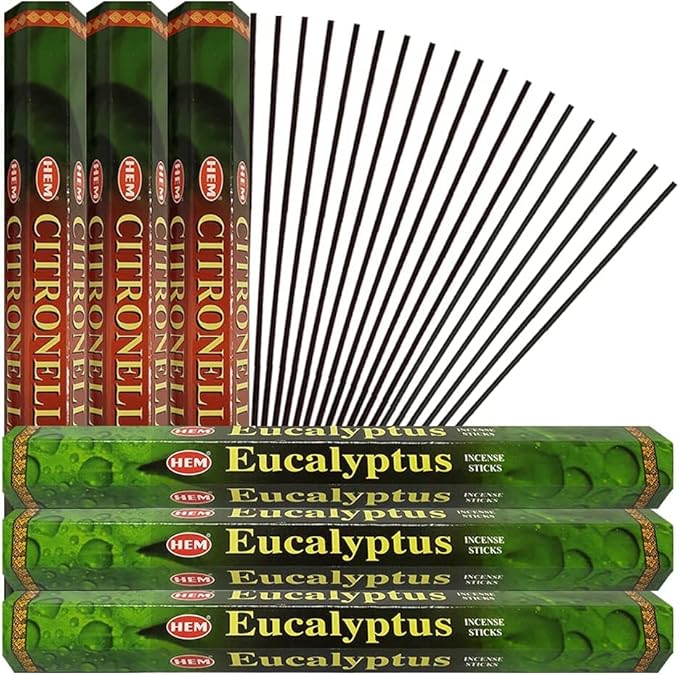 Citronella & Eucalyptus Incense Sticks & Holder Bundle Variety Pack from Hem Trumiri Insense Insence