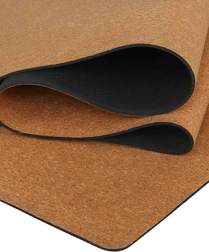 Shakti Warrior Cork Yoga Mat - Artist Designed, Premium Printed Eco-Friendly Non-Slip mat, Great for Regular & Hot Yoga, Pilates, Workouts 72 inch x 24 inch x 3mm Thick - Bloomnest