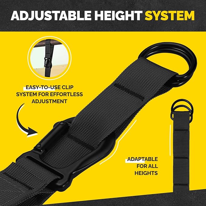 Pull Up Assistance Bands Set - 4 Heavy-Duty Pull Up Bands, Height Adjustable Strap & Comfortable Foot Strap - Stackable Pull Up Resistance Bands for Pull Ups - Bloomnest