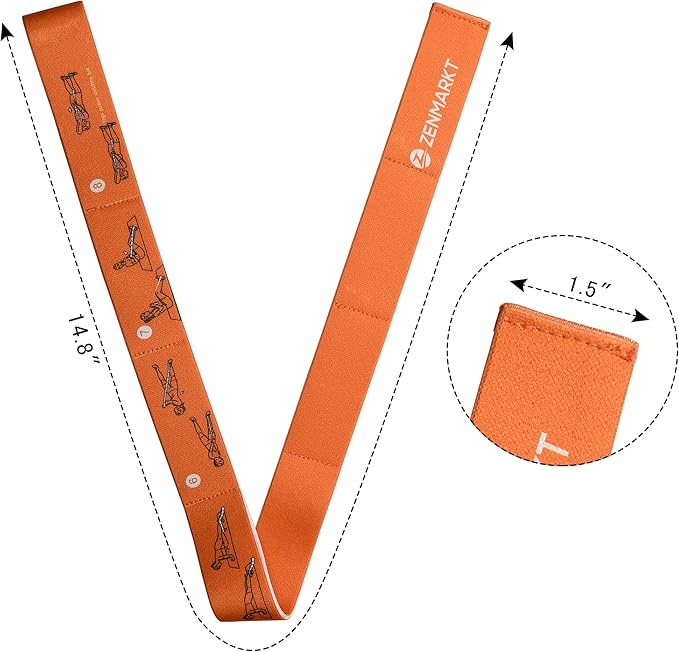 Yoga Strap for Stretching - 8 Loops Stretching Strap - Essential Yoga Accessories for Flexibility and Enhanced Stretching - Ideal Stretch Strap in Yoga and Pilates - Bloomnest