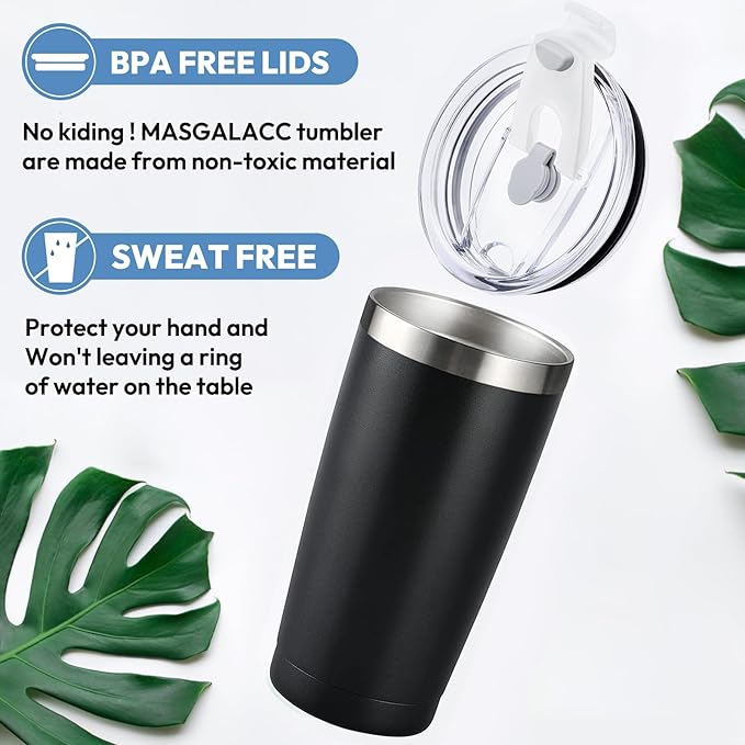 MASGALACC Gifts for Brother from Sister, Brother Coffee Mug Drinking Cup - Birthday, Fathers Day, Christmas Gag Present, 20oz Stainless Steel Double Wall Insulated Tumbler, Black