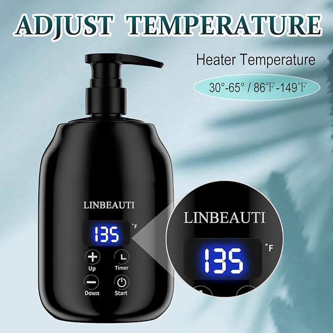 Massage Oil Warmer with Two Oil Bottle Dispenser, Lotion Bottle Warmer Dispenser Heater, Smart Touch Key Electric Warm Lotion Dispenser, Lube Gel Cream Warmer for Home Pro Salon Spa Massage (black) - Bloomnest