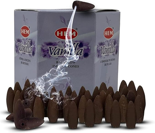 Vanilla Backflow Incense Cones for Waterfall Aromatic Smoke Fountain Haze Falls