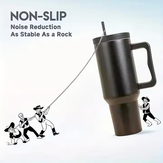 Outdoor Tumbler, 40 oz, Double-Wall Insulated, Ergonomic Handle with Lid Straw (Mist Gray) - Bloomnest