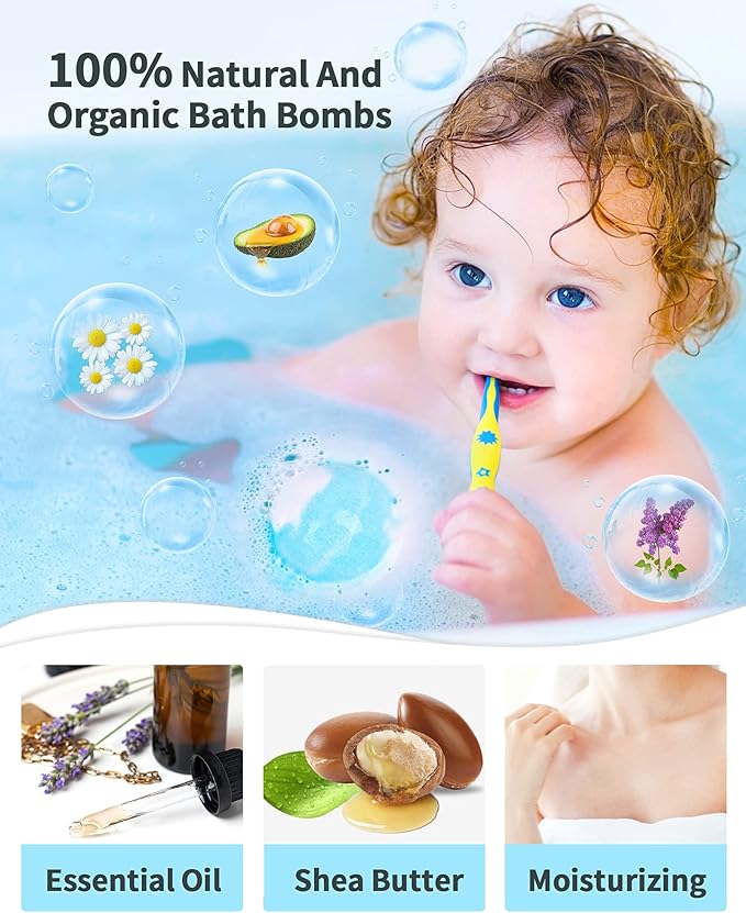 Light Up Bath Bombs with Surprise Inside, 4.23 oz XL Natural Gift Set 6 with Essential Oils, Magnesium Large Bath Bombs for Women Relaxing Spa Skin Moisturize Gifts for Women - Bloomnest
