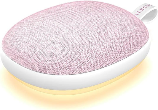 Portable White Noise Sound Machine: Baby Sleep Soother, Bluetooth Speaker, Rechargeable Battery, 4-Speed Timer, 6 Soothing Sounds Adult Therapy Aid for Trave (Pink, Portable) - Bloomnest