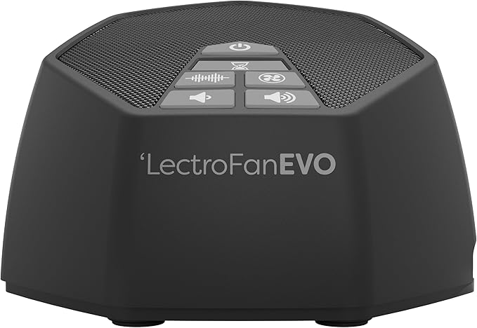 Adaptive Sound Technologies LectroFan EVO White Noise Machine - Compact Sleep Sound Machine for Bedroom, Travel, Study & More - 22 Non-Looping Fan, White & Ocean Noise Variations - Charcoal - Bloomnest