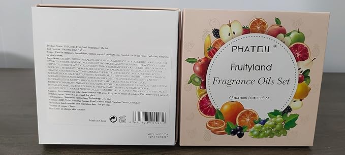PHATOIL Coconut & Vanilla Fragrance Oils Set, 10 Pcs Aromatherapy Oils Set, for Diffusers, Home Care, DIY Soap Candle Making Scents, Fragrance, Aromatherapy, Humidifiers, for Friend (10ml) - Bloomnest