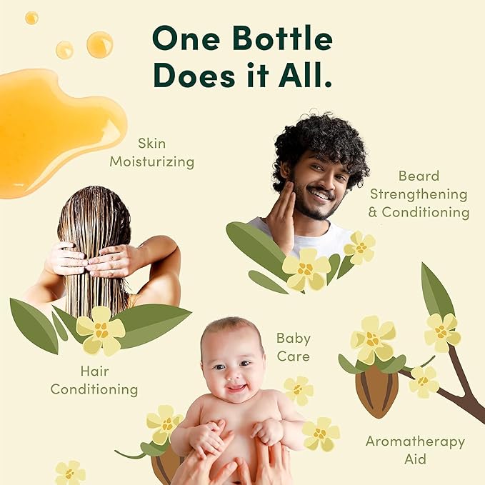 HobaCare Organic Jojoba Baby Oil with Pump Dispenser – 100% Pure Natural Unrefined Unscented Hexane Free Cold Pressed Jojoba Oil for Baby Hair, Infant Skin, Scalp Moisturizing (8.45 oz) - Bloomnest