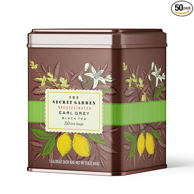 Life Plus Style Gourmet The Secret Garden Organic Earl Grey Black Tea Caffeinated 50 Premium Tea Bags Natural Bergamot Citrus for Antioxidants Support Heart Health Non GMO Gluten Free Eco-Friendly Energizing Hot or Iced Tea - Bloomnest